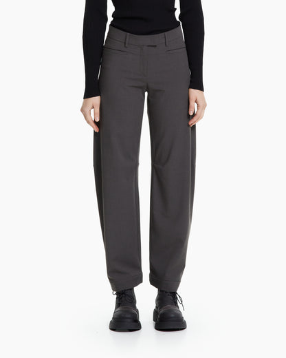 MLO Pantalone sartoriale con risvolto VERDE