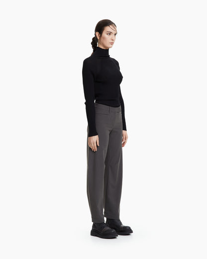 MLO Pantalone sartoriale con risvolto VERDE
