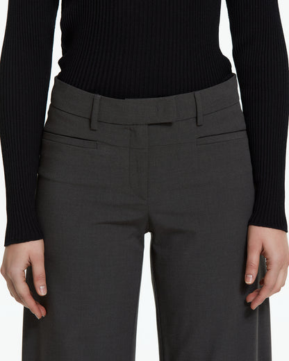 MLO Pantalone sartoriale con risvolto VERDE