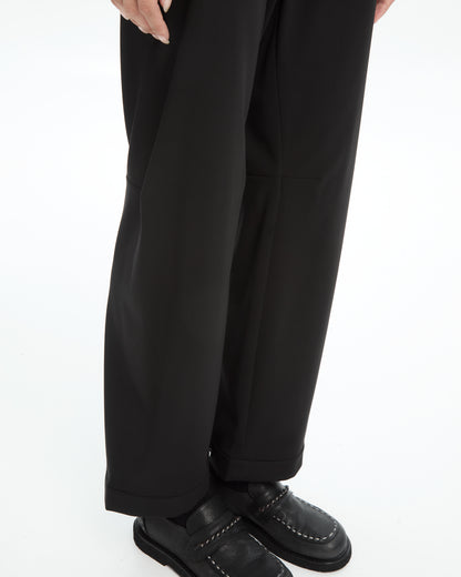MLO Pantalone sartoriale con risvolto NERO
