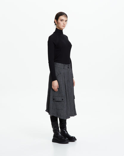 MLO Pantalone cropped con tasche cargo GRIGIO
