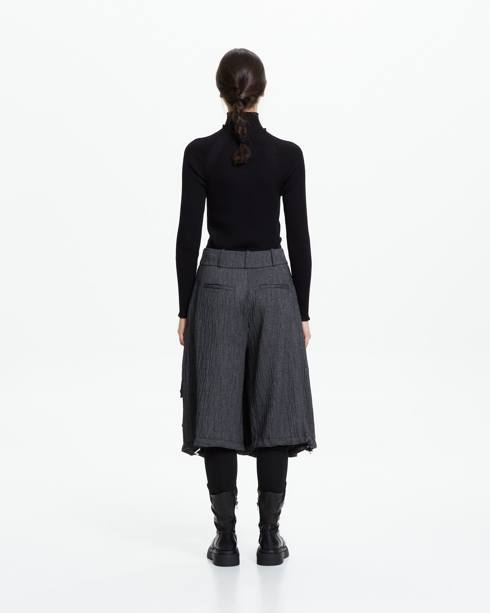 MLO Pantalone cropped con tasche cargo GRIGIO
