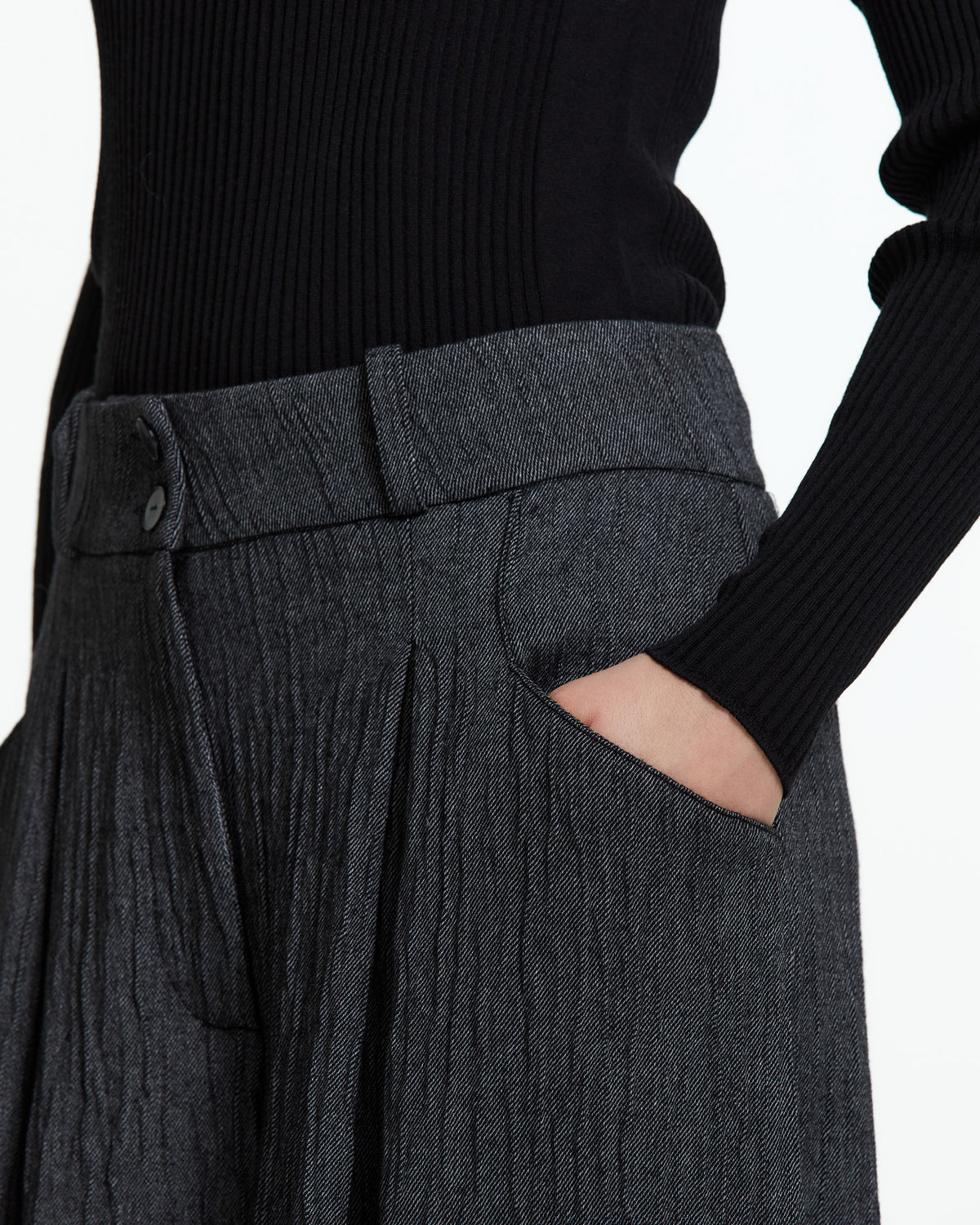 MLO Pantalone cropped con tasche cargo GRIGIO