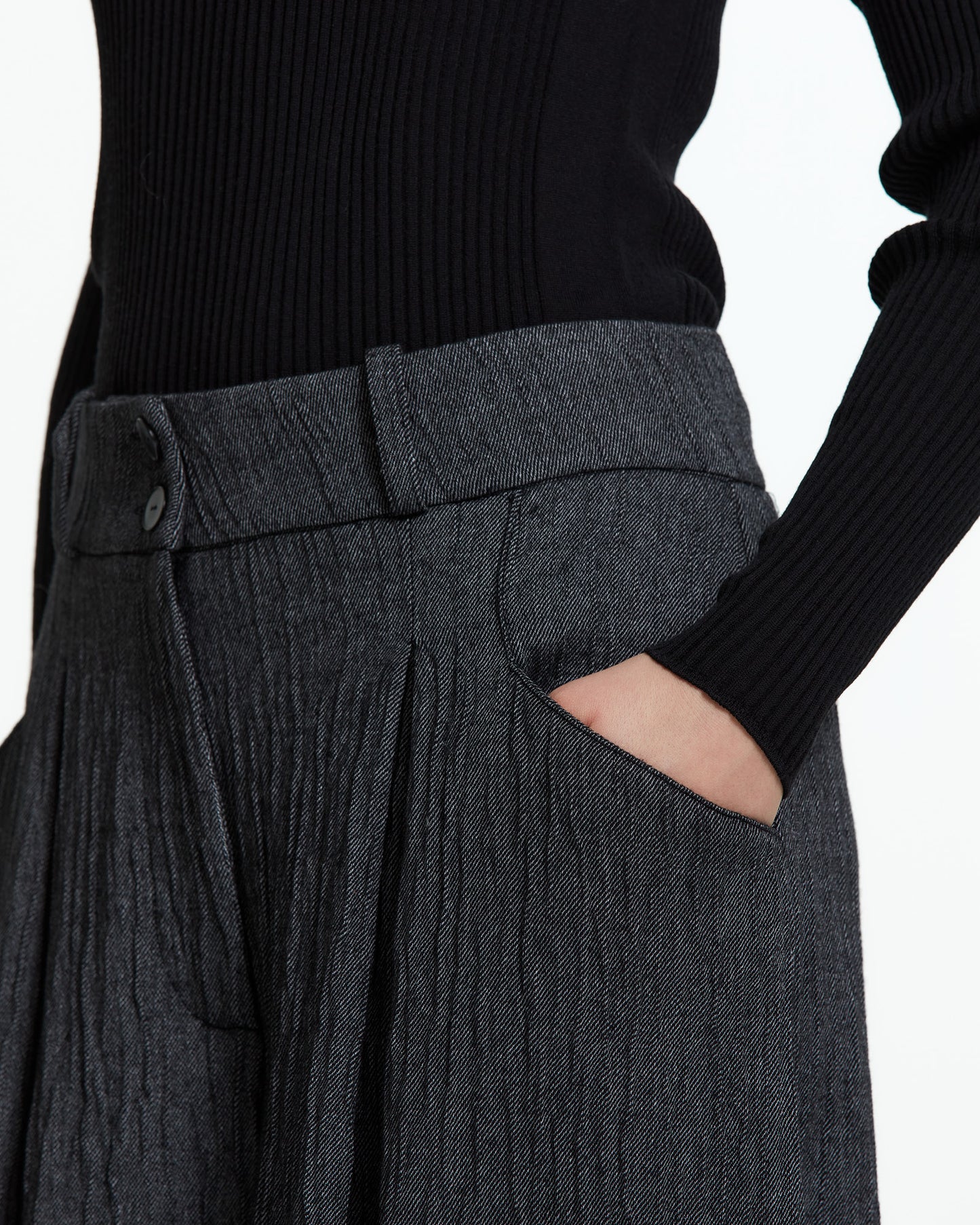 MLO Pantalone cropped con tasche cargo GRIGIO