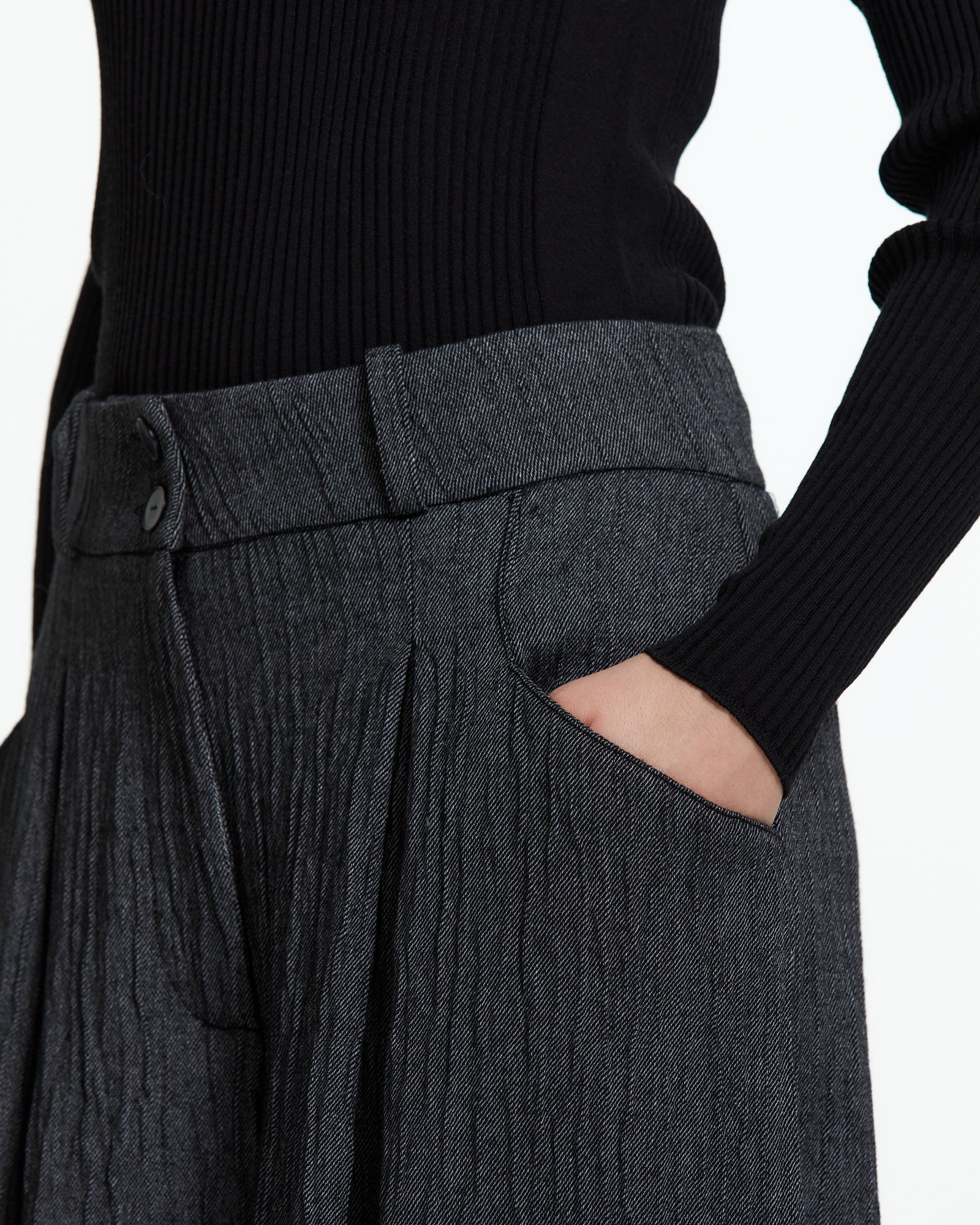 MLO Pantalone cropped con tasche cargo GRIGIO