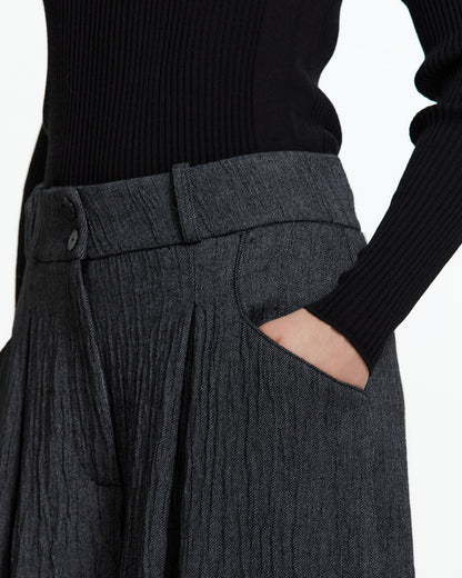 MLO Pantalone cropped con tasche cargo GRIGIO