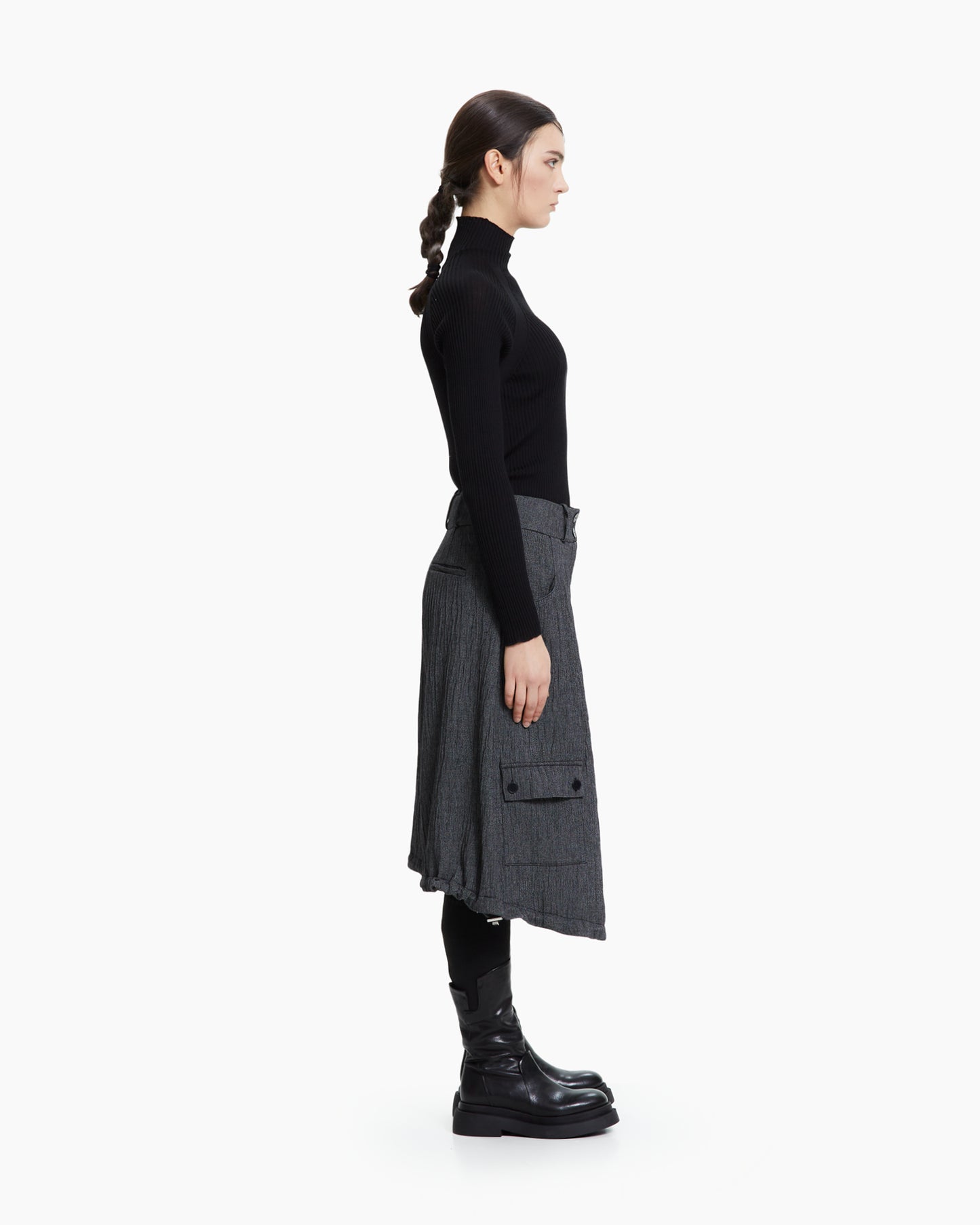 MLO Pantalone cropped con tasche cargo GRIGIO