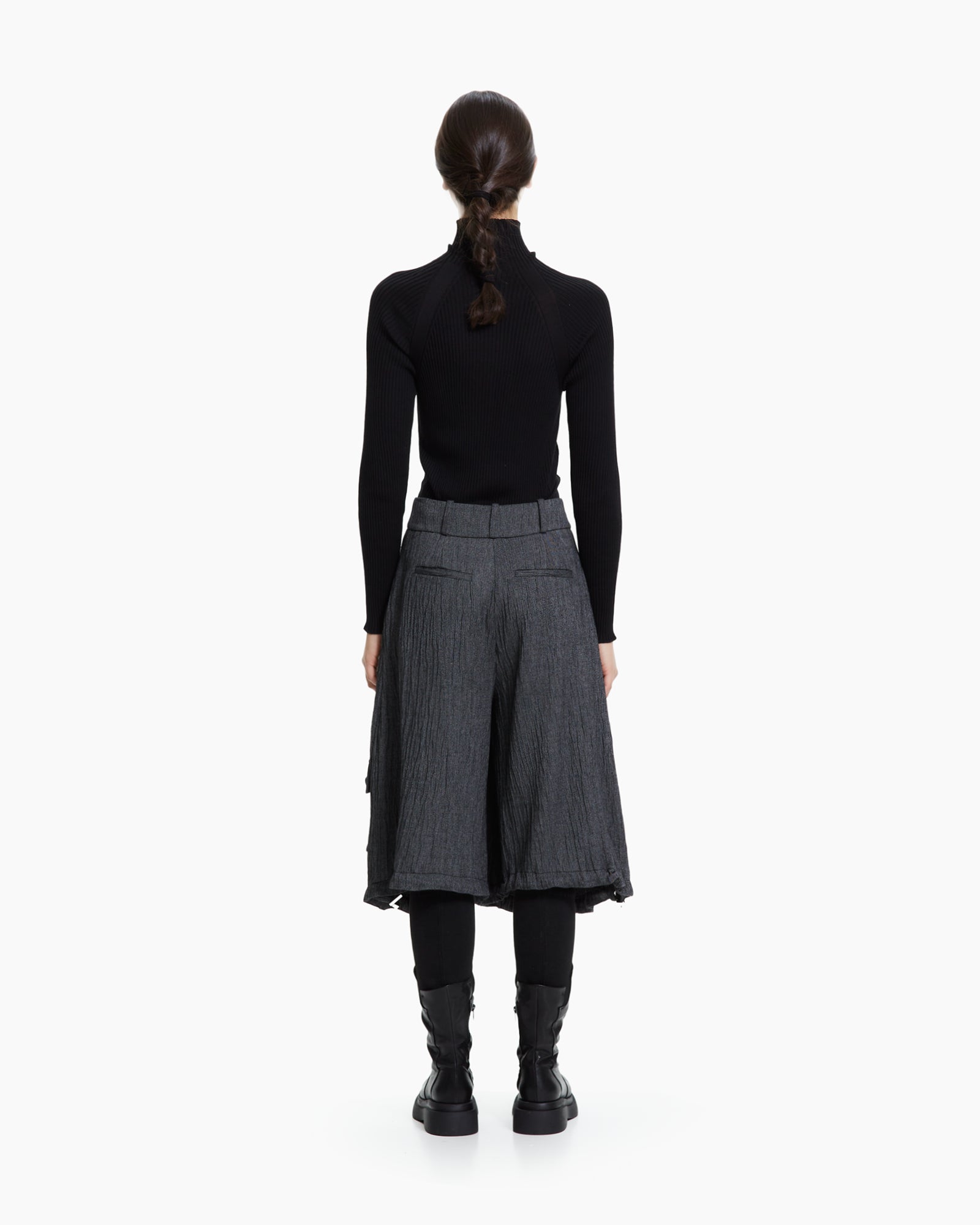 MLO Pantalone cropped con tasche cargo GRIGIO
