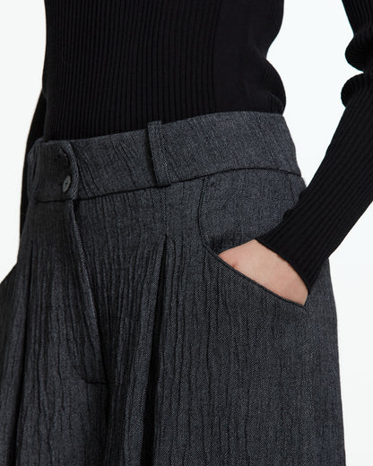 MLO Pantalone cropped con tasche cargo GRIGIO