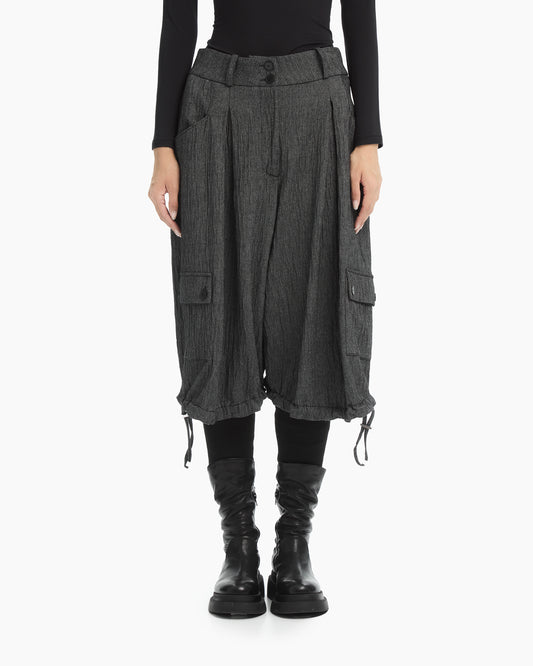 MLO Pantalone cropped con tasche cargo GRIGIO