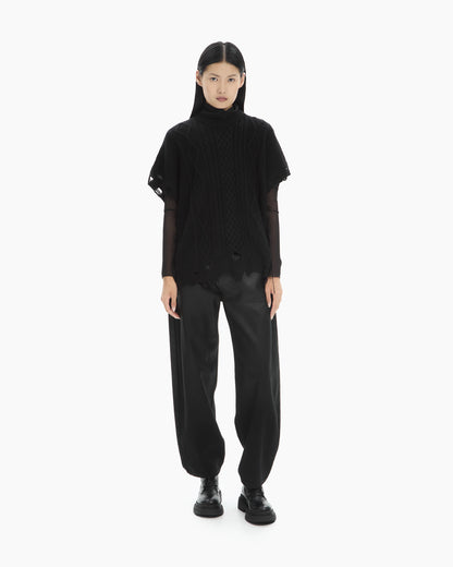 MLO Pantaloni neri a gamba ampia NERO