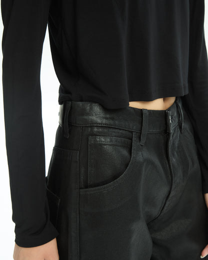 MLO Pantaloni neri a gamba ampia NERO