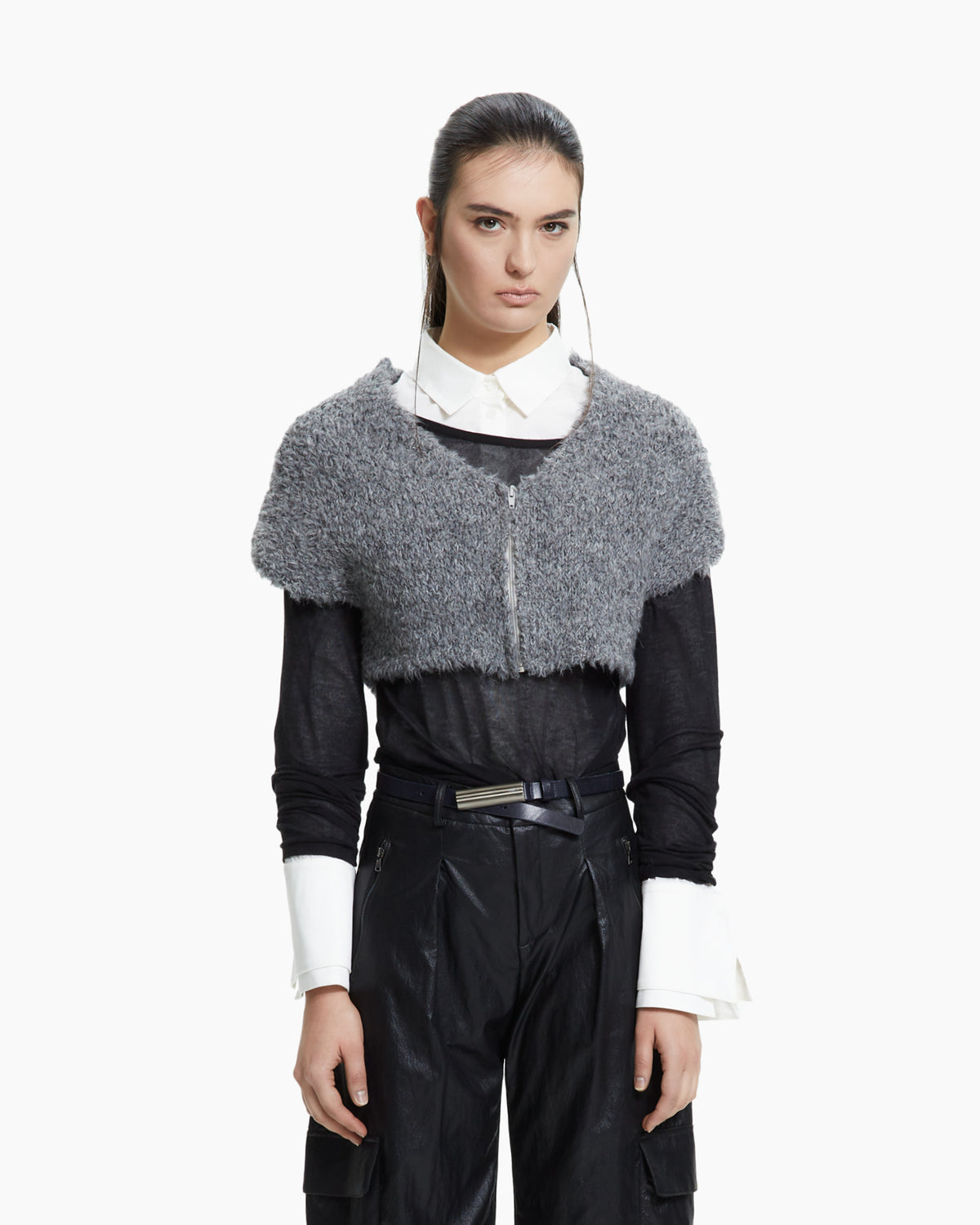 MLO Coprispalle in maglia bouclé GRIGIO