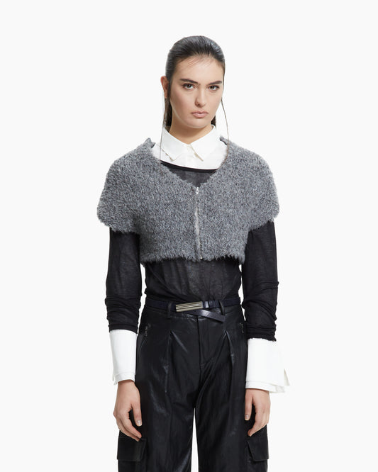MLO Coprispalle in maglia bouclé GRIGIO