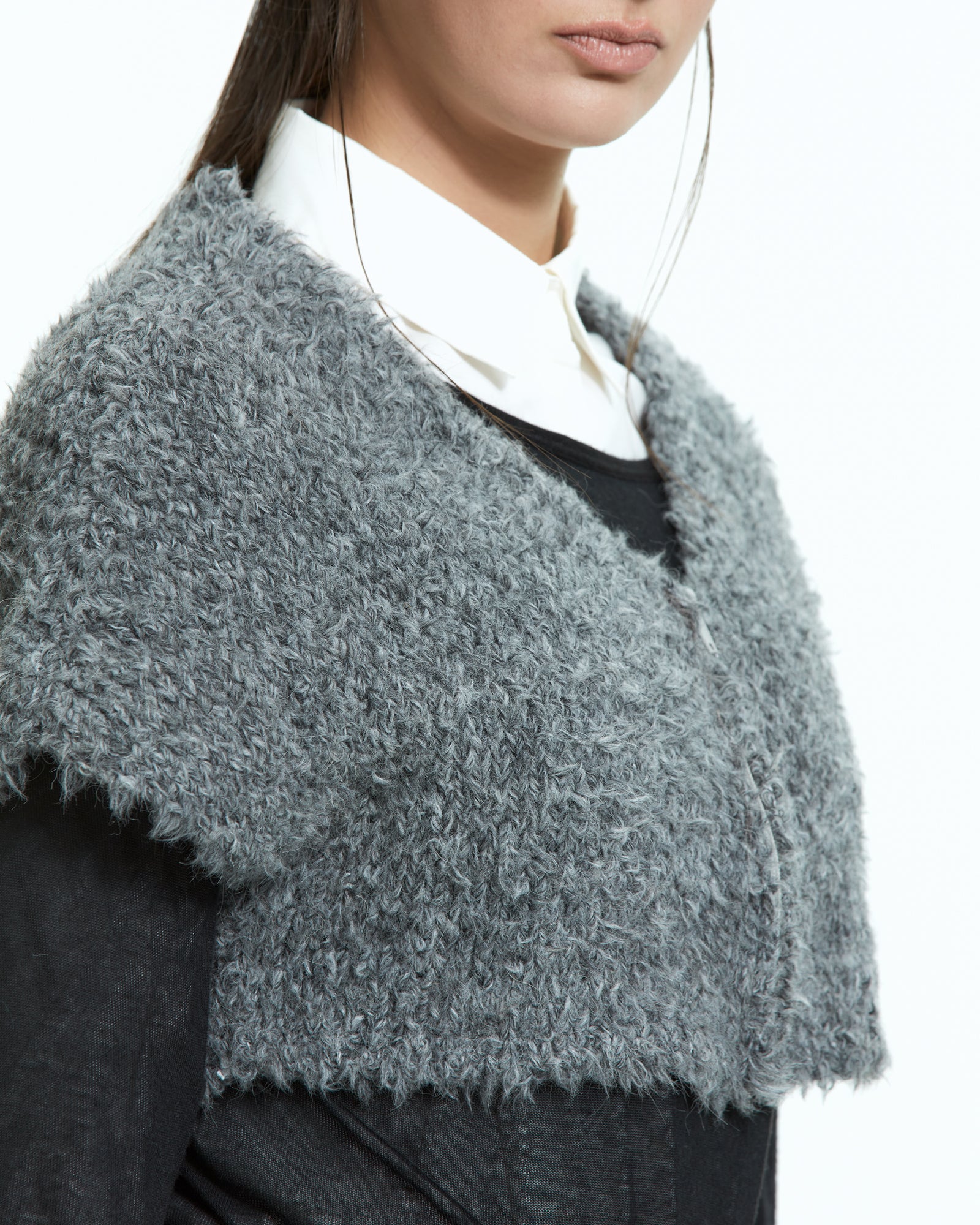 MLO Coprispalle in maglia bouclé GRIGIO