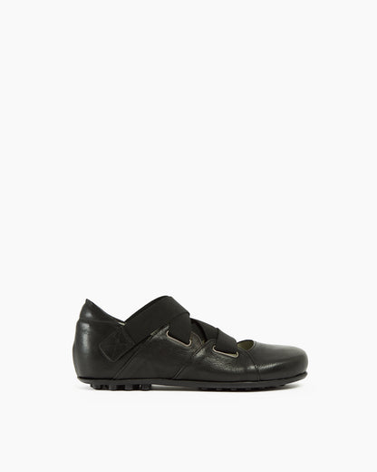 MLO Scarpa con fasce incrociate NERO