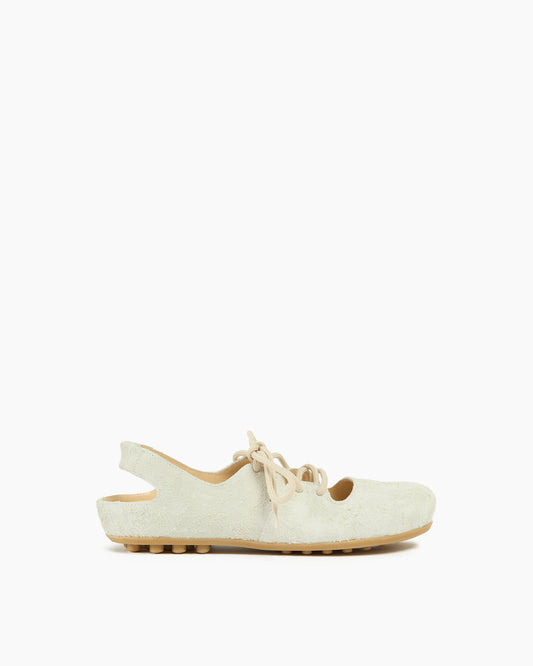MLO Ballerina stringata destrutturata BIANCO