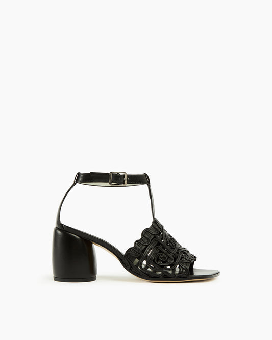 MLO Sandalo con tacco medio largo NERO