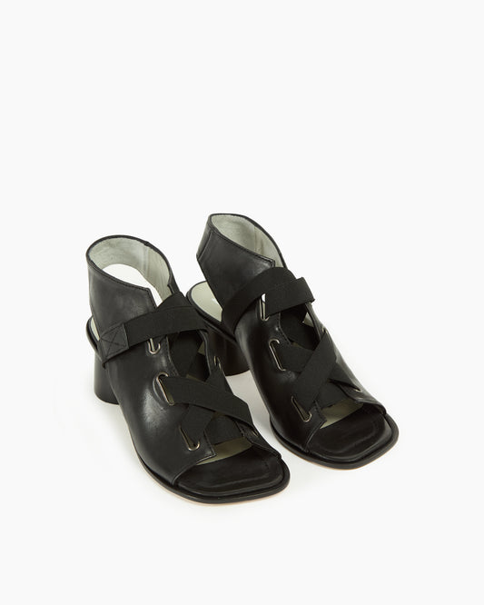 MLO Sandalo con fasce elastiche NERO