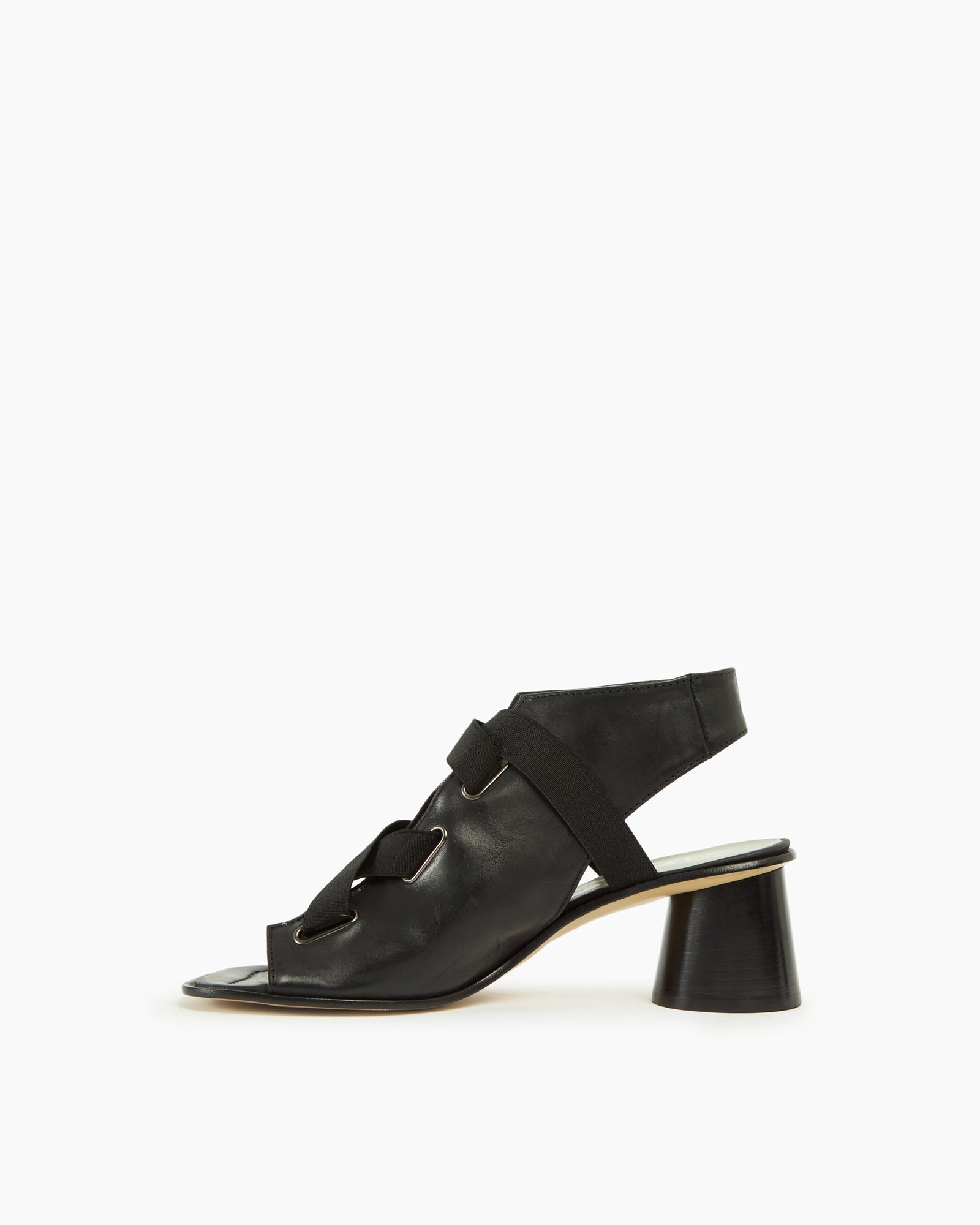 MLO Sandalo con fasce elastiche NERO