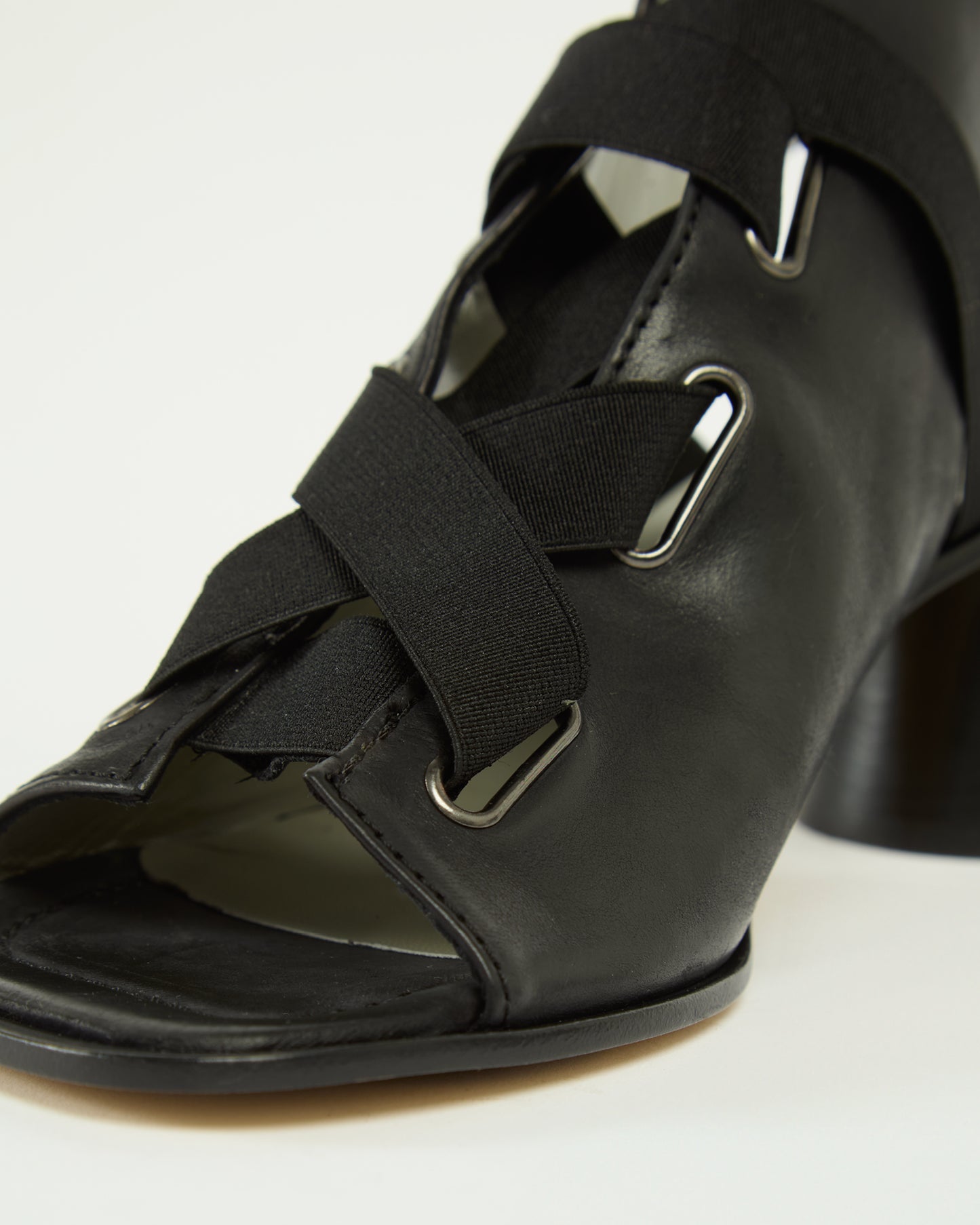 MLO Sandalo con fasce elastiche NERO