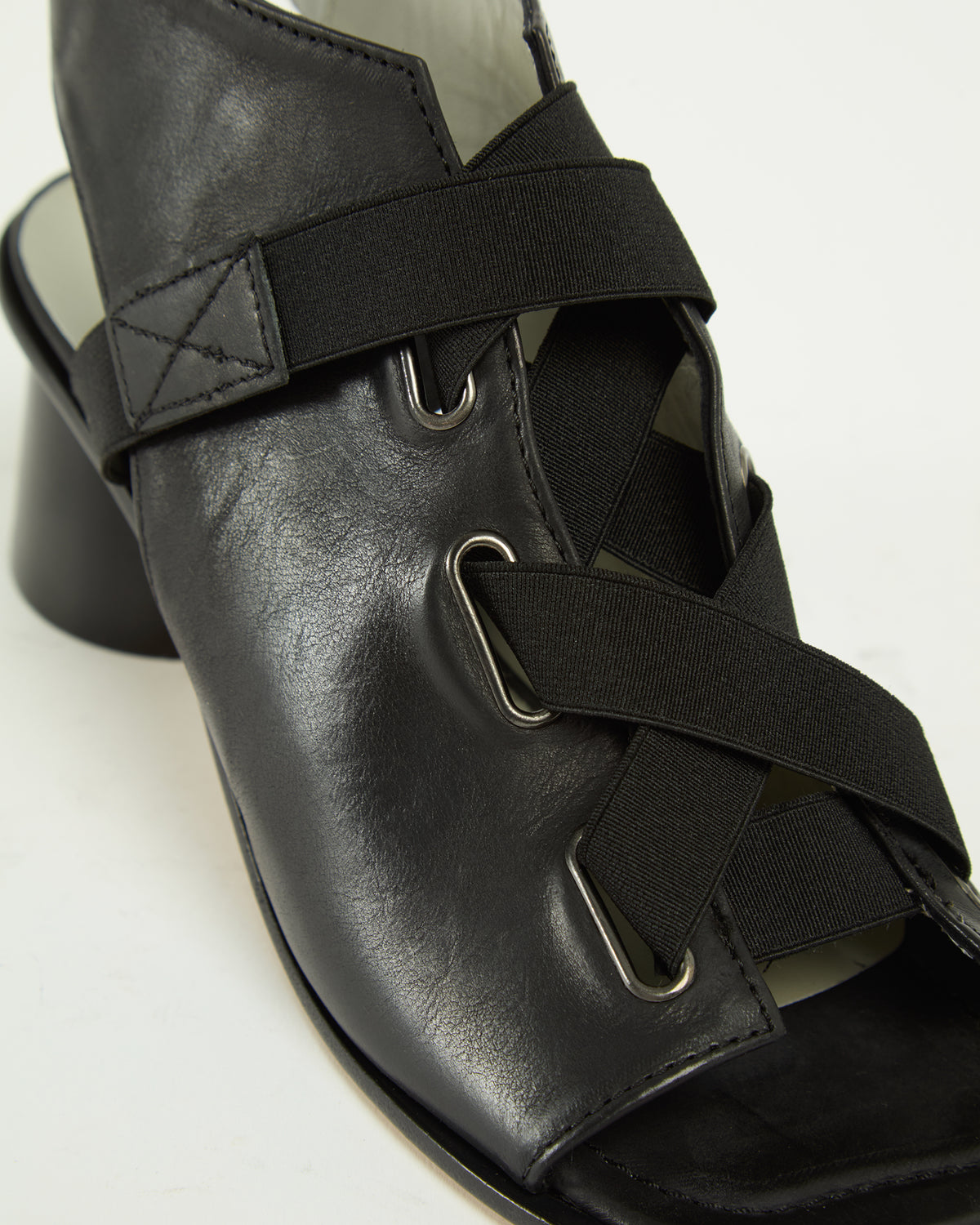 MLO Sandalo con fasce elastiche NERO
