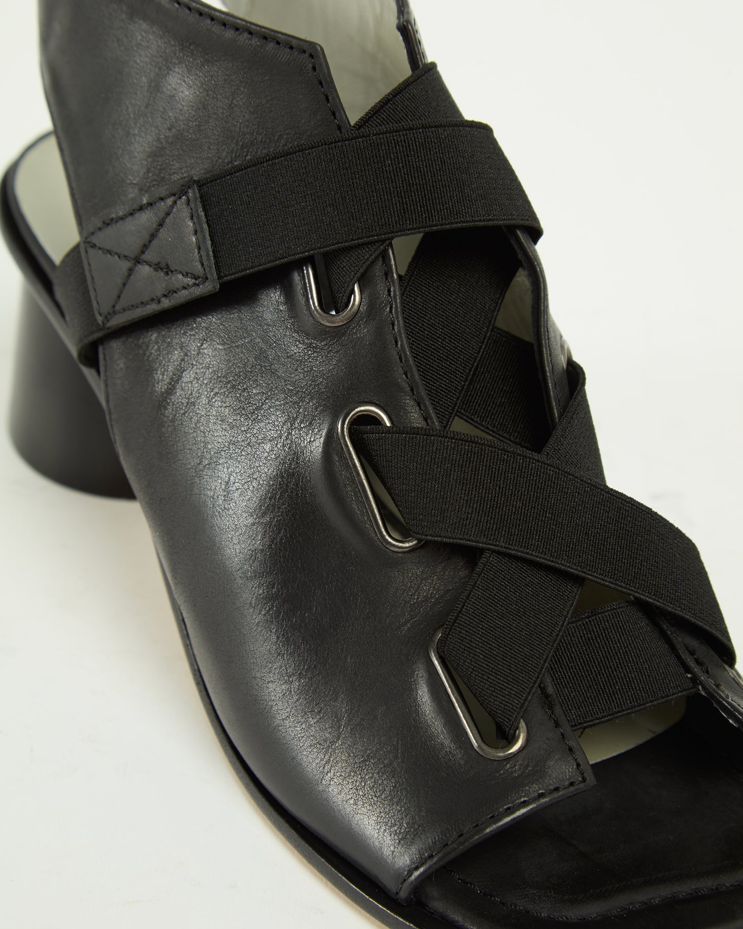 MLO Sandalo con fasce elastiche NERO