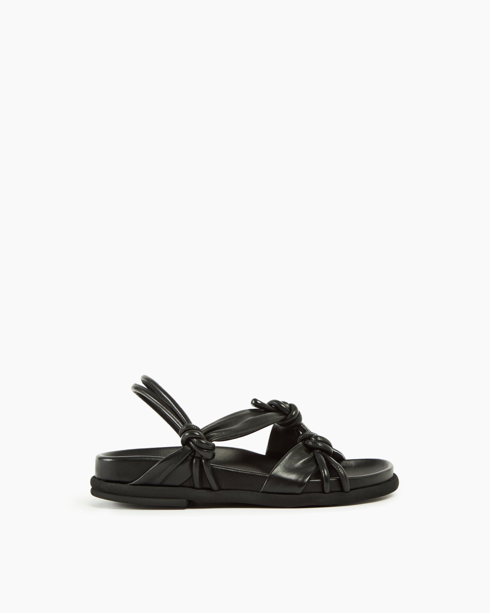 MLO Sandalo con nodi decorativi NERO