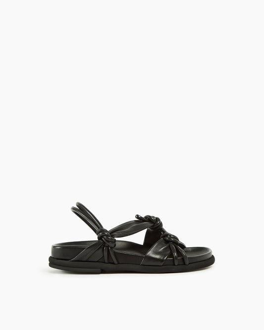 MLO Sandalo con nodi decorativi NERO