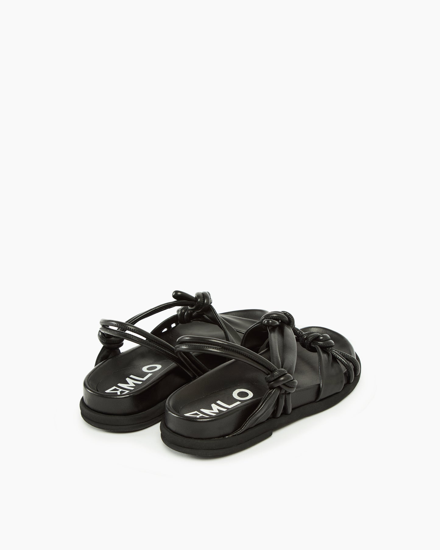 MLO Sandalo con nodi decorativi NERO