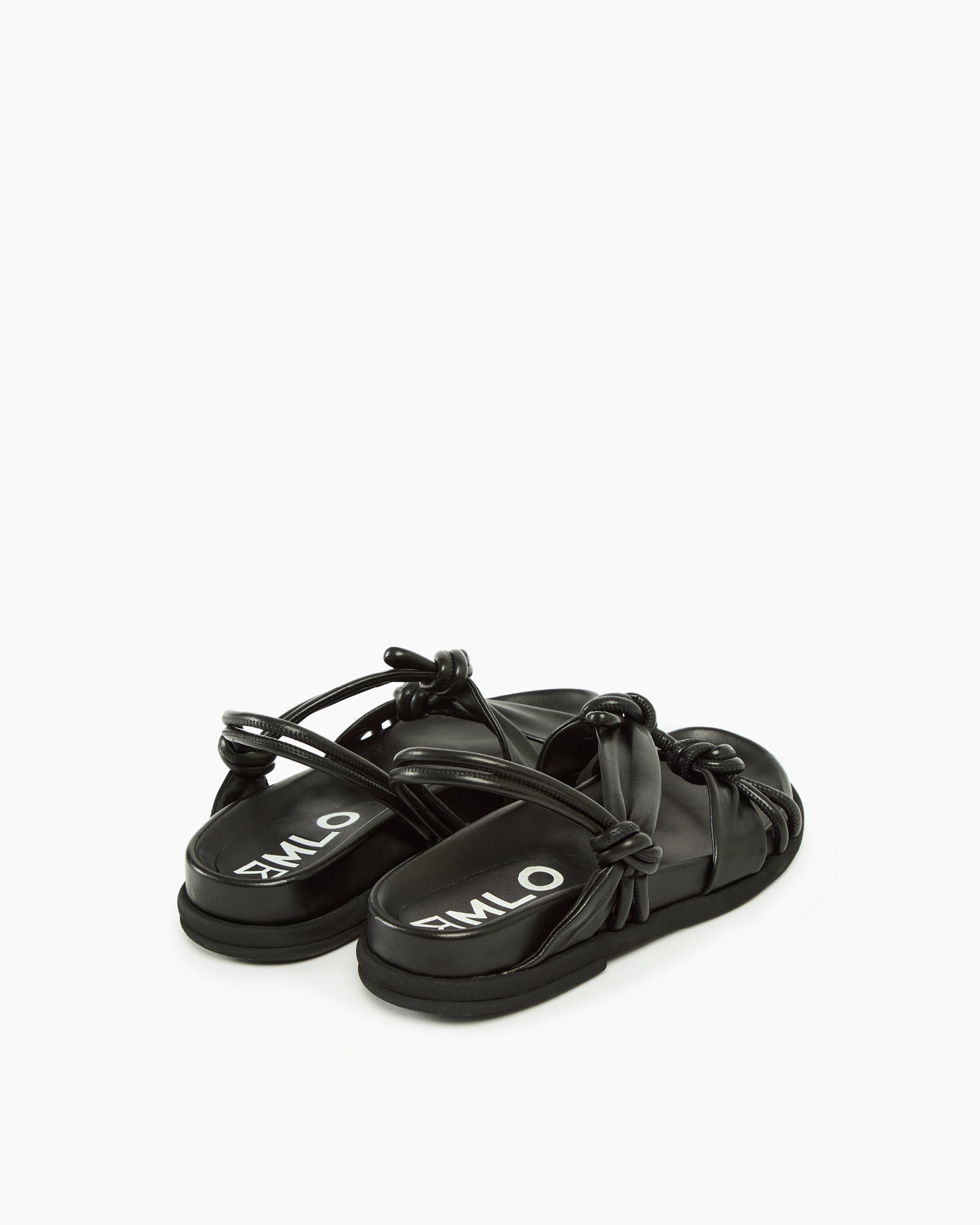 MLO Sandalo con nodi decorativi NERO