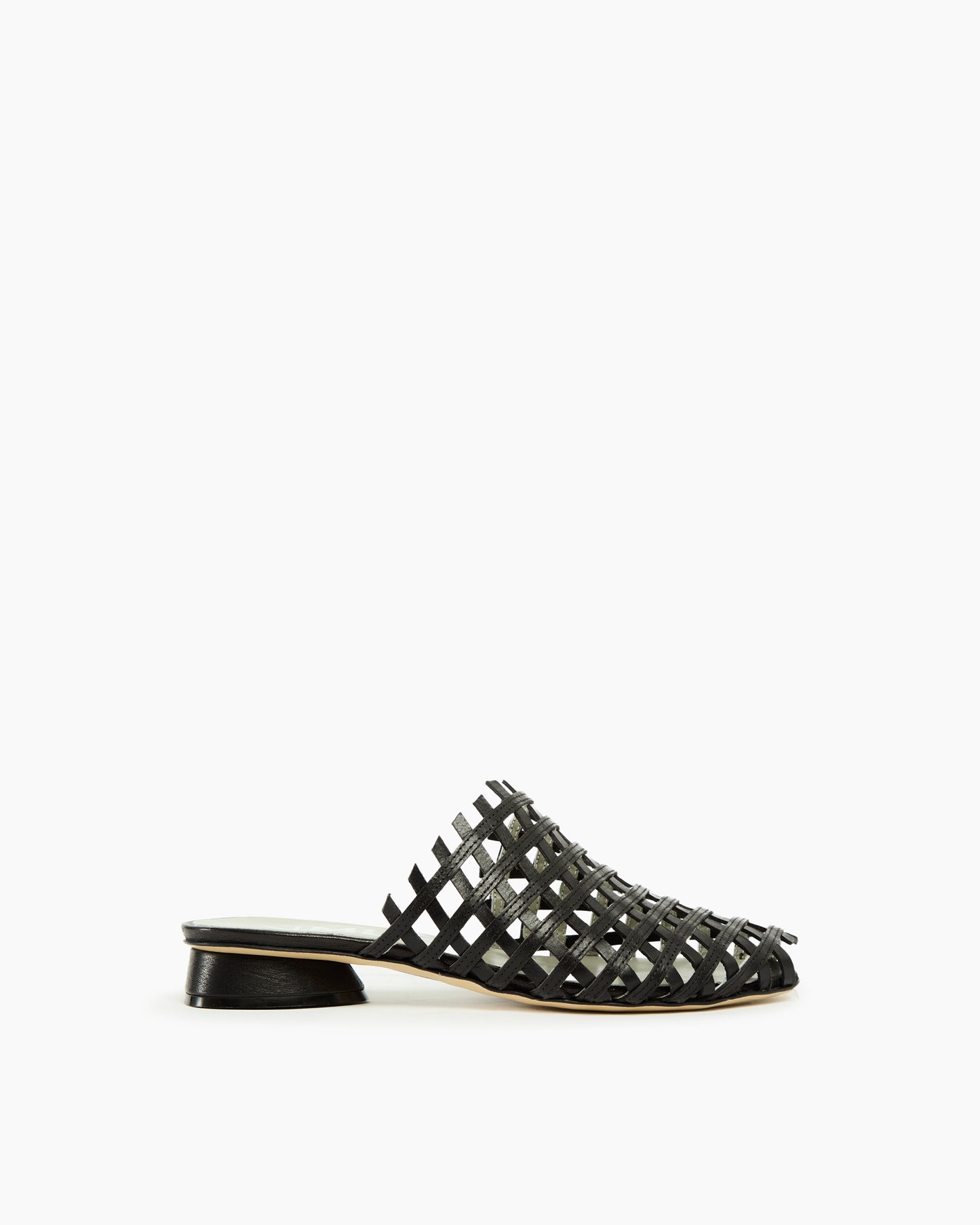 MLO Sandalo mules intrecciato NERO