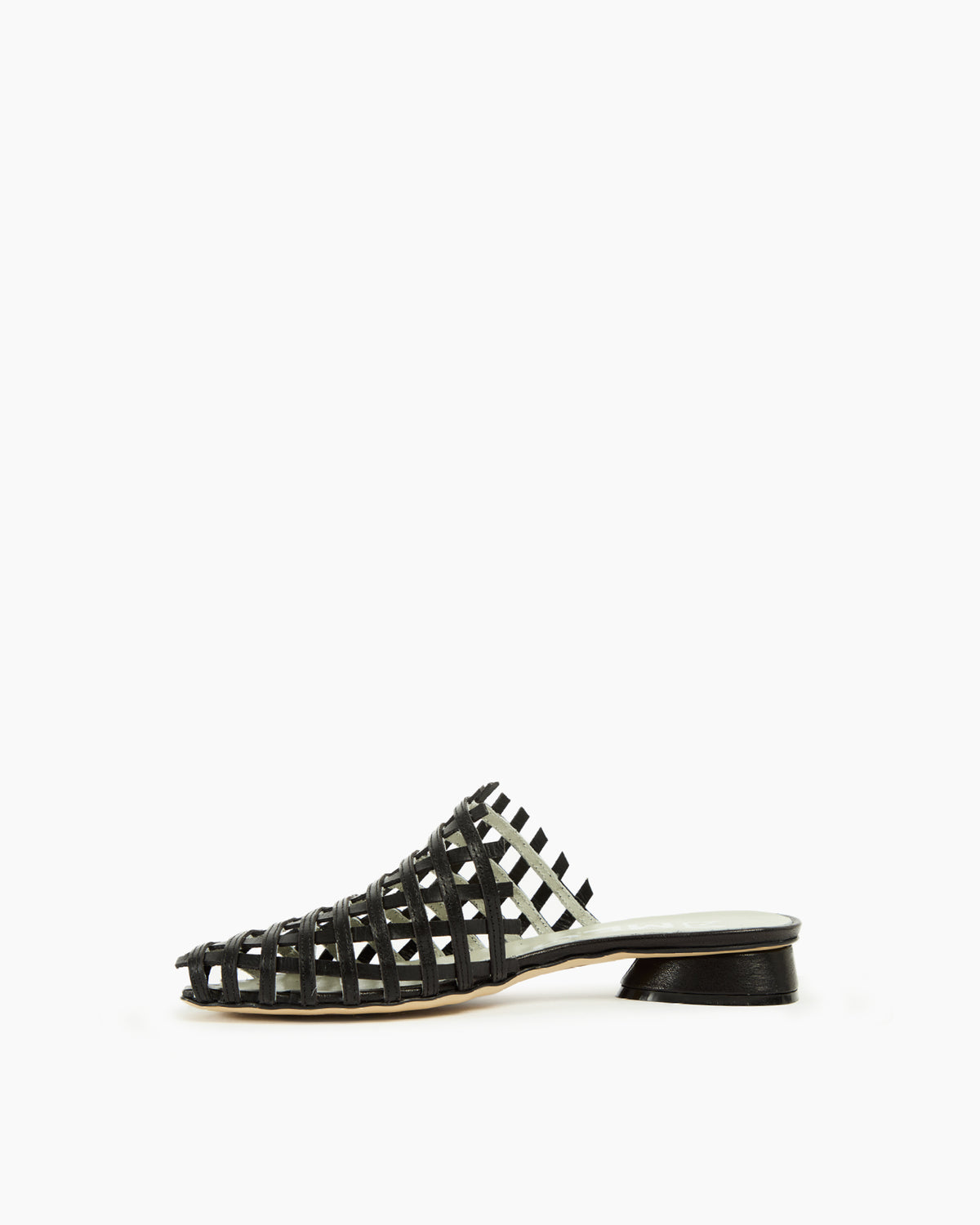 MLO Sandalo mules intrecciato NERO