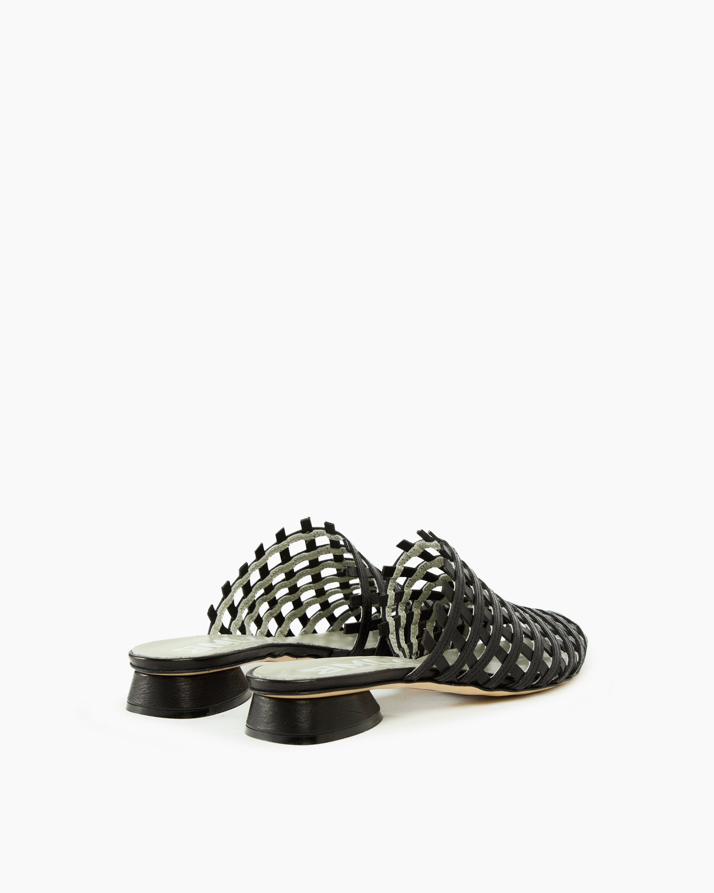 MLO Sandalo mules intrecciato NERO