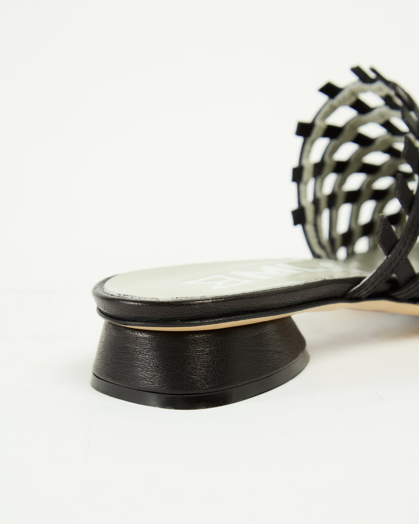 MLO Sandalo mules intrecciato NERO