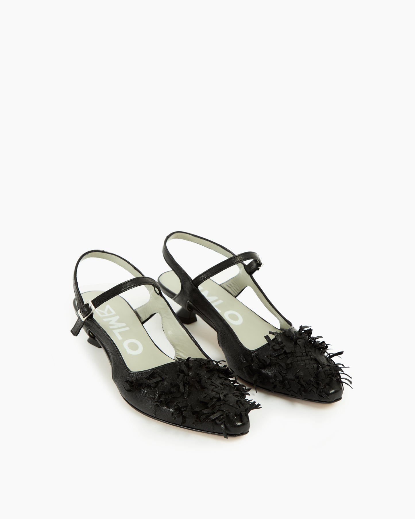 MLO Slingback con lavorazione intrecciata NERO