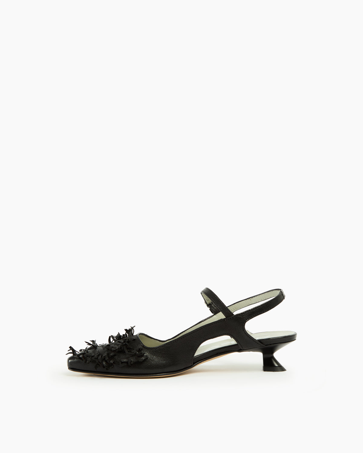 MLO Slingback con lavorazione intrecciata NERO