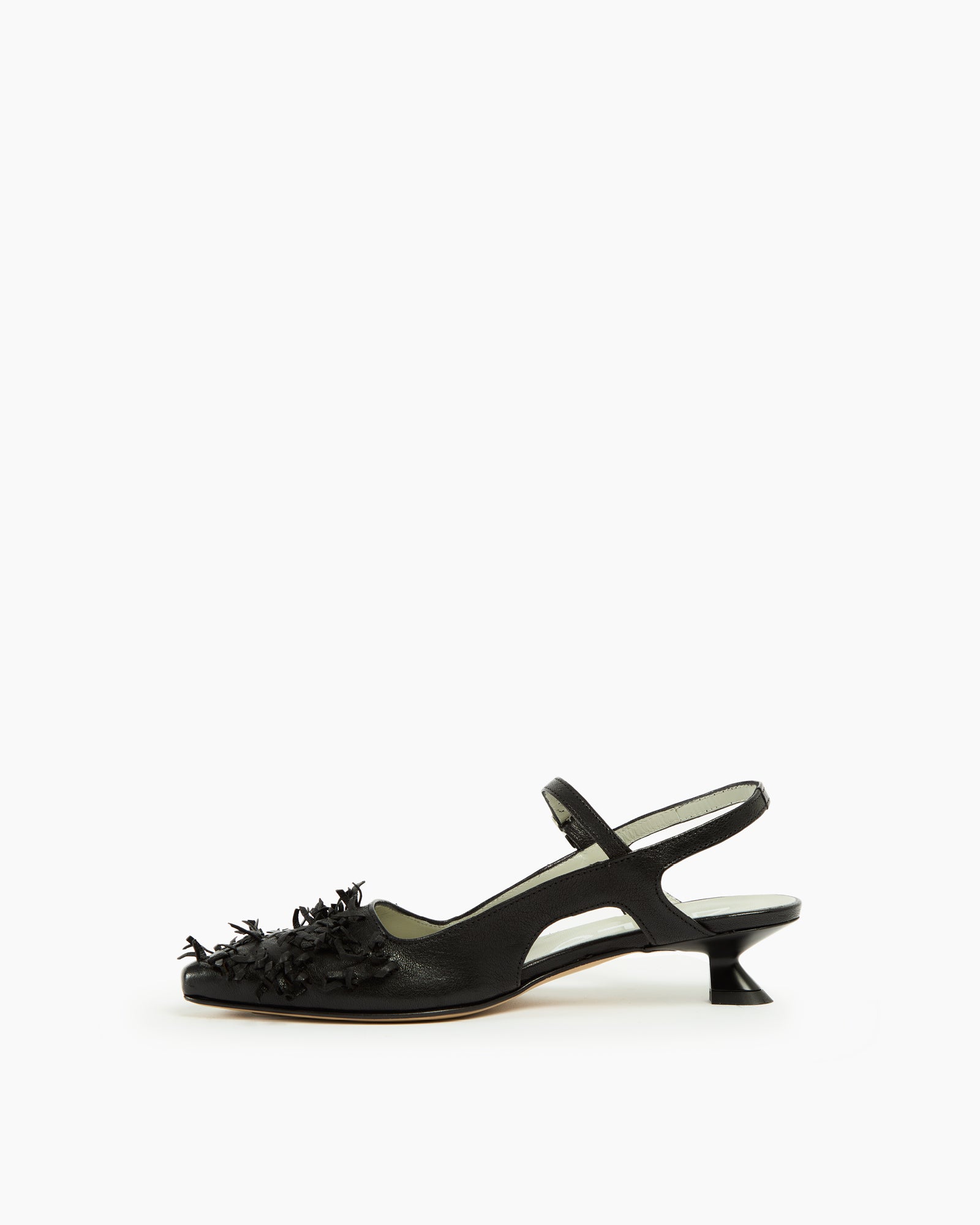 MLO Slingback con lavorazione intrecciata NERO