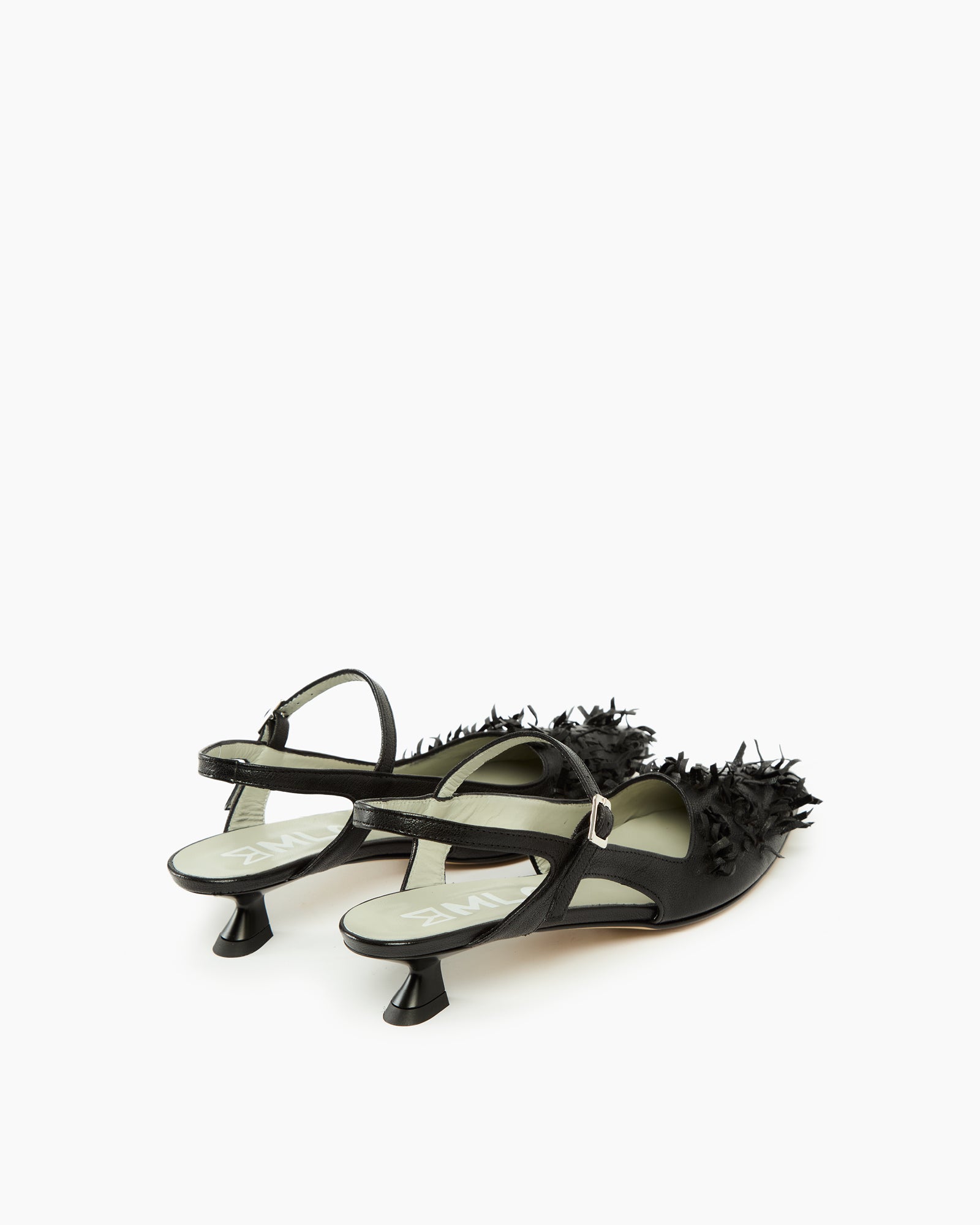 MLO Slingback con lavorazione intrecciata NERO