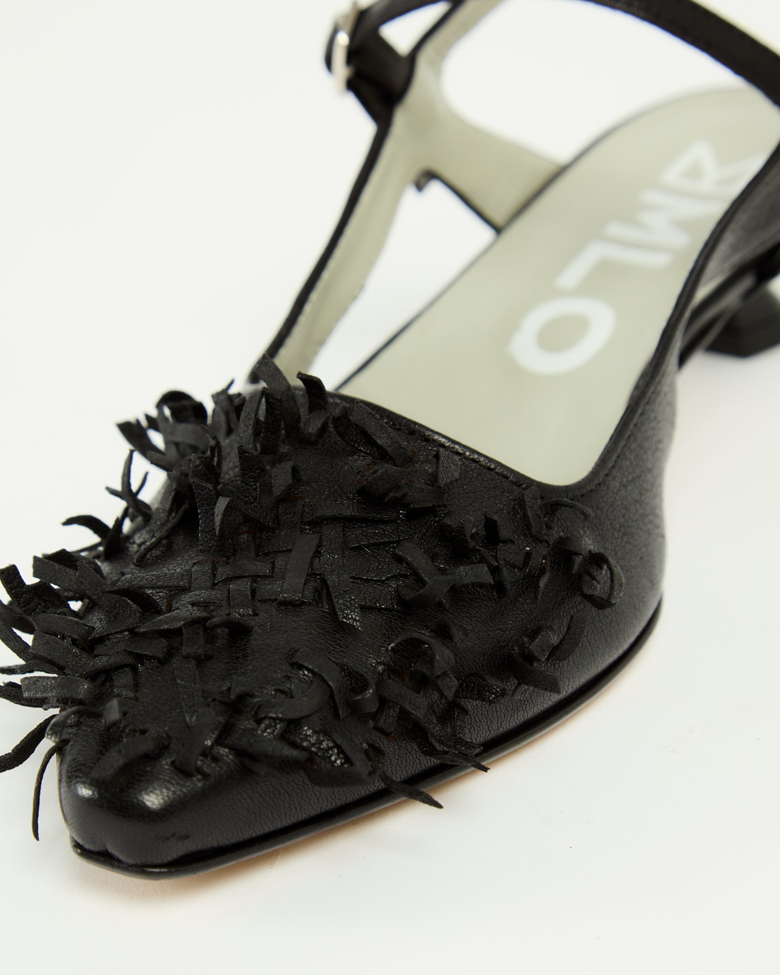 MLO Slingback con lavorazione intrecciata NERO