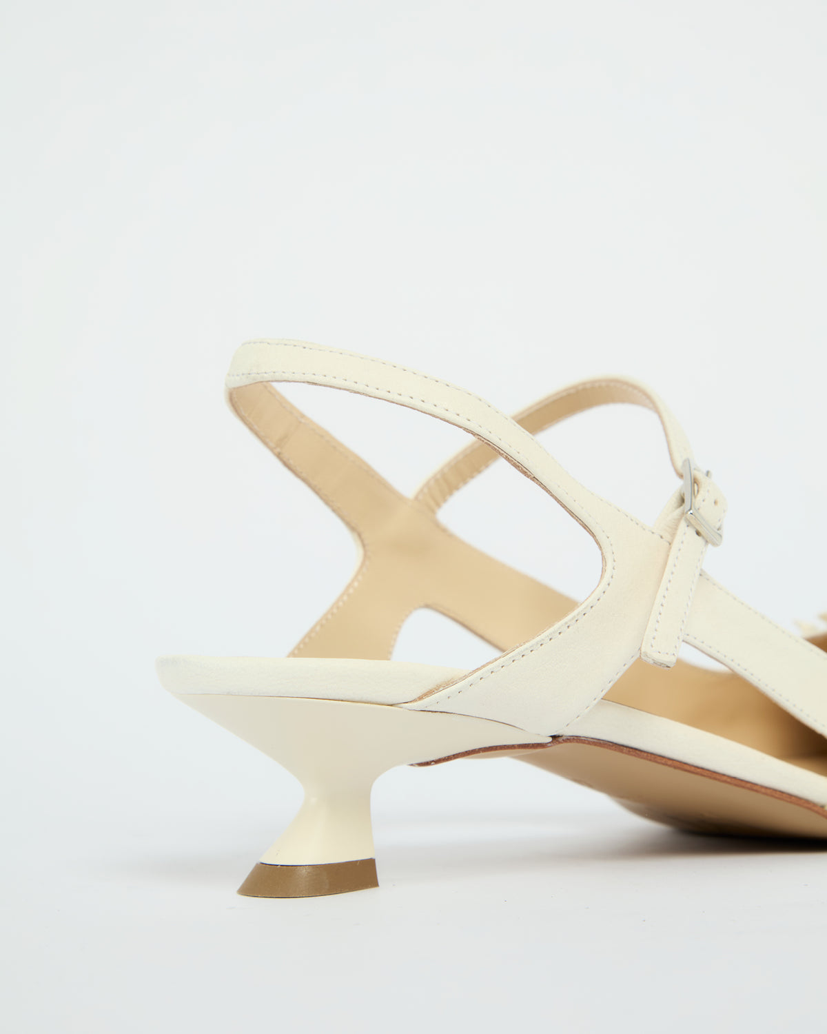 MLO Slingback con lavorazione intrecciata BIANCO