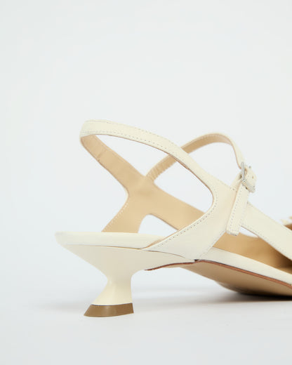 MLO Slingback con lavorazione intrecciata BIANCO