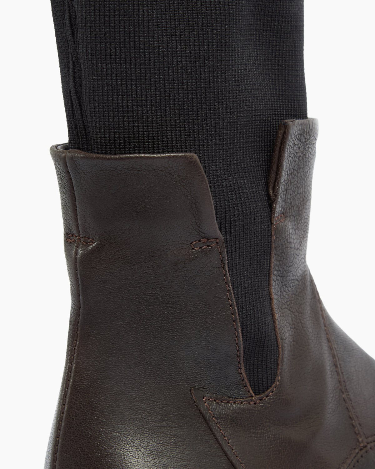 MLO Stivaletto in pelle con gambale elasticizzato MARRONE