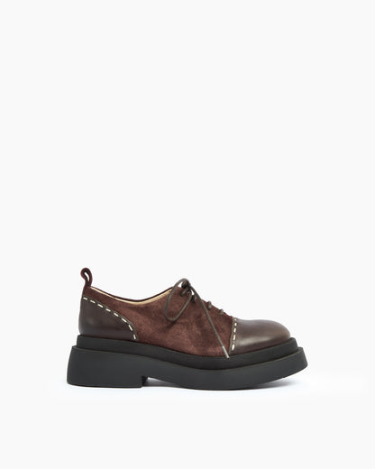 MLO Scarpa stringata MARRONE+MARRONE