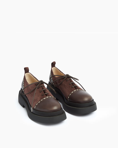 MLO Scarpa stringata MARRONE+MARRONE