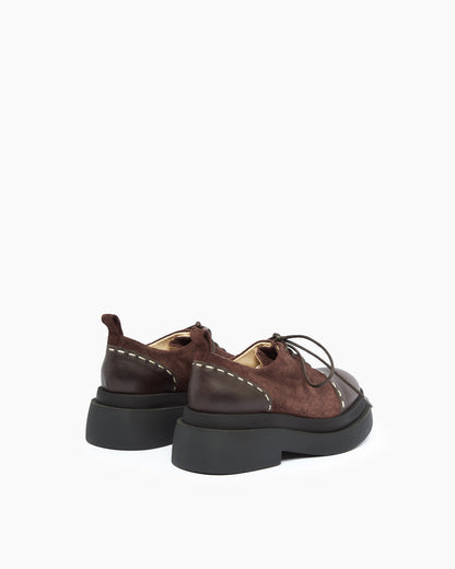 MLO Scarpa stringata MARRONE+MARRONE