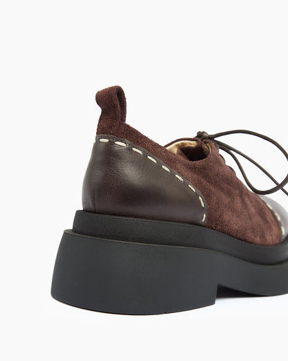 MLO Scarpa stringata MARRONE+MARRONE