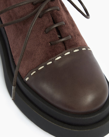 MLO Scarpa stringata MARRONE+MARRONE