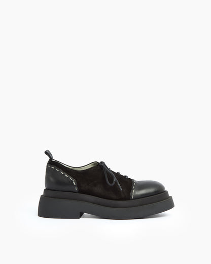 MLO Scarpa stringata NERO+NERO