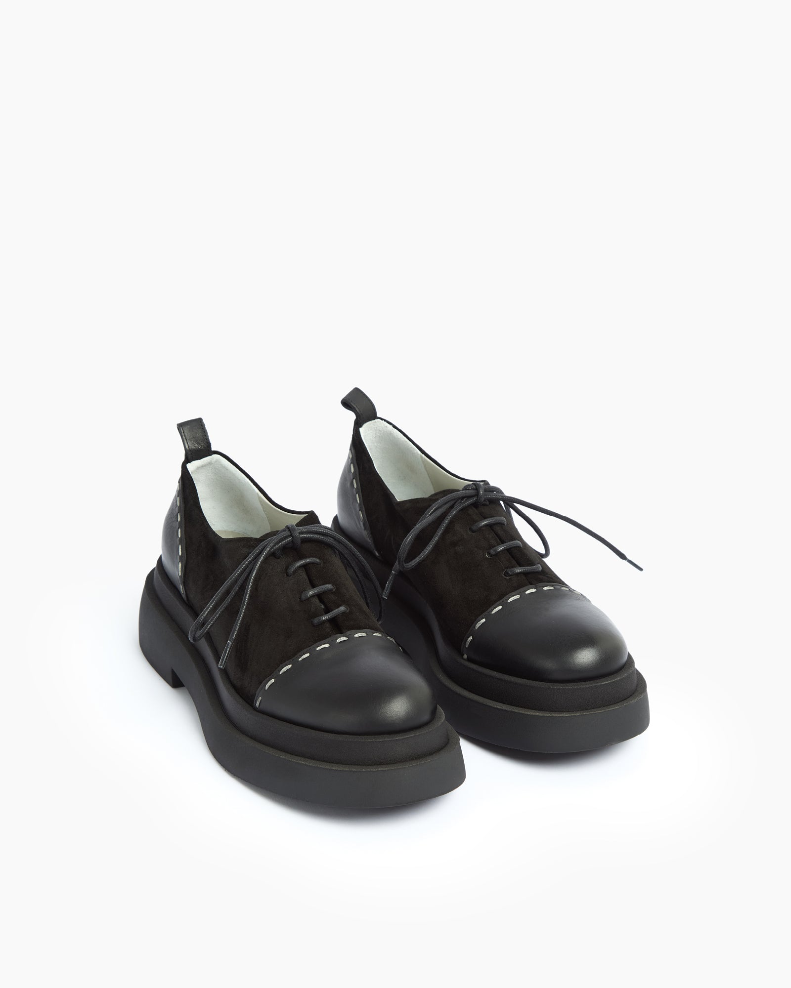 MLO Scarpa stringata NERO+NERO